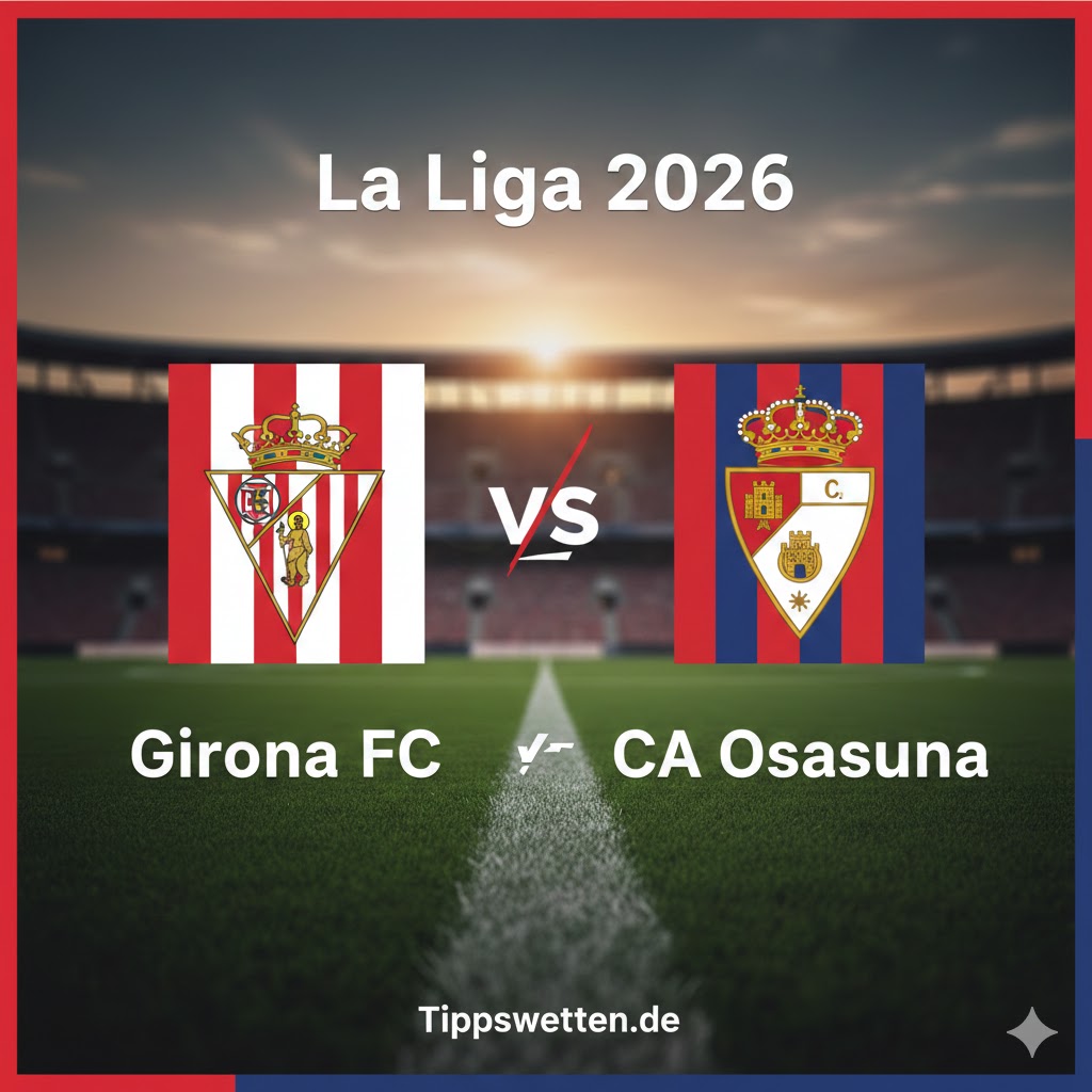 Wett Tipps die La Liga 2026 : Girona vs Osasuna - 20. Spieltag